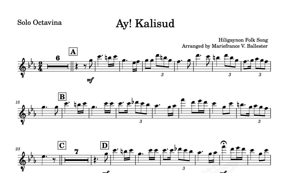 Ay Kalisud Sheet Music