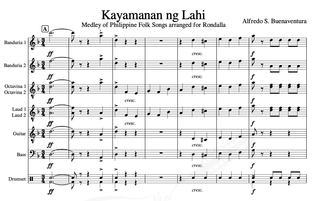 Kayamanan ng Lahi Sheet Music