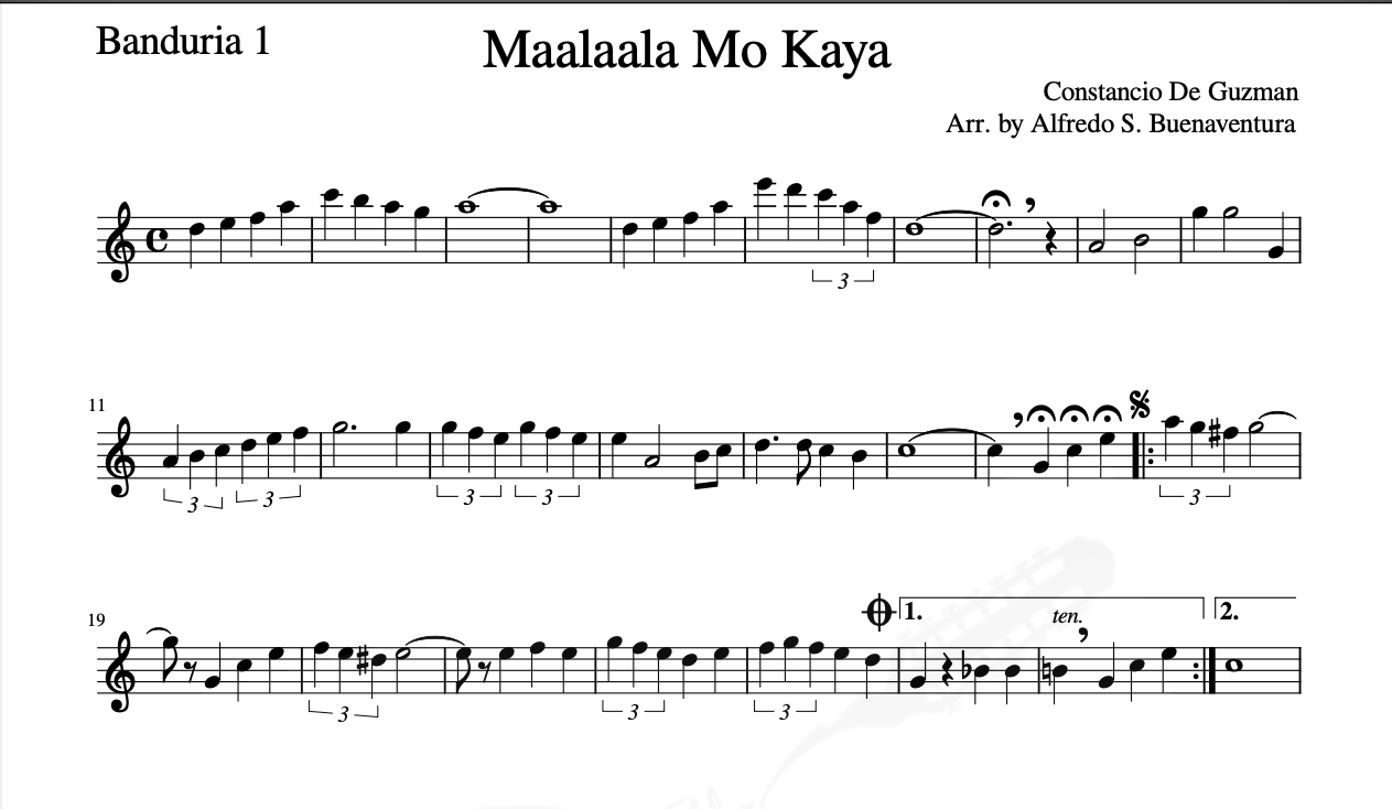 Maalaala Mo Kaya Sheet Music