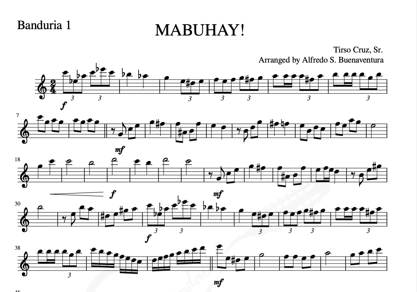 Mabuhay Sheet Music