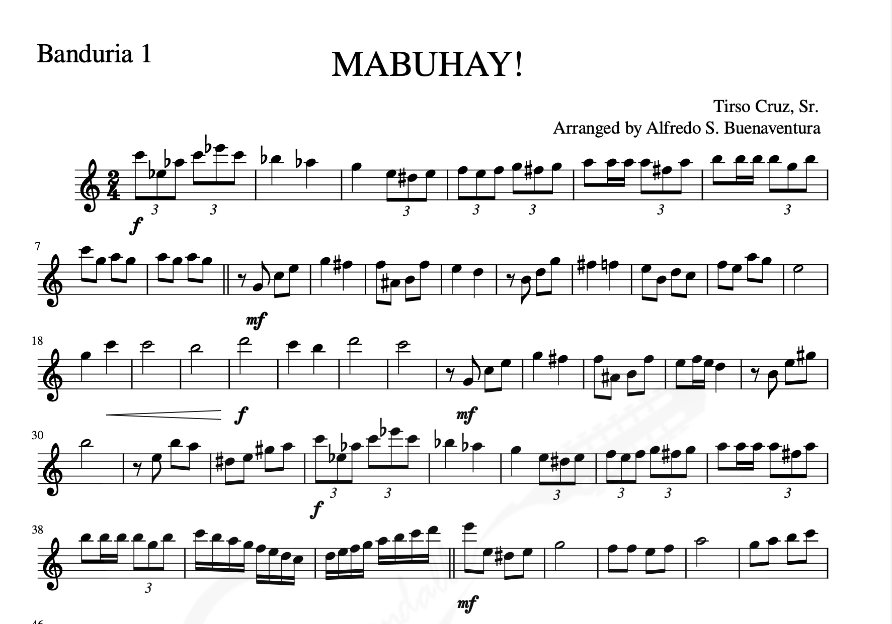 Mabuhay Sheet Music